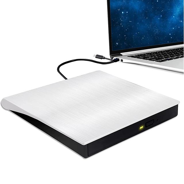 External DVD CD Drive, 2 In 1 USB 3.0 Type-C Portable CD Burner, CD ROM +/-RW External CD Player for PC Laptop Desktop