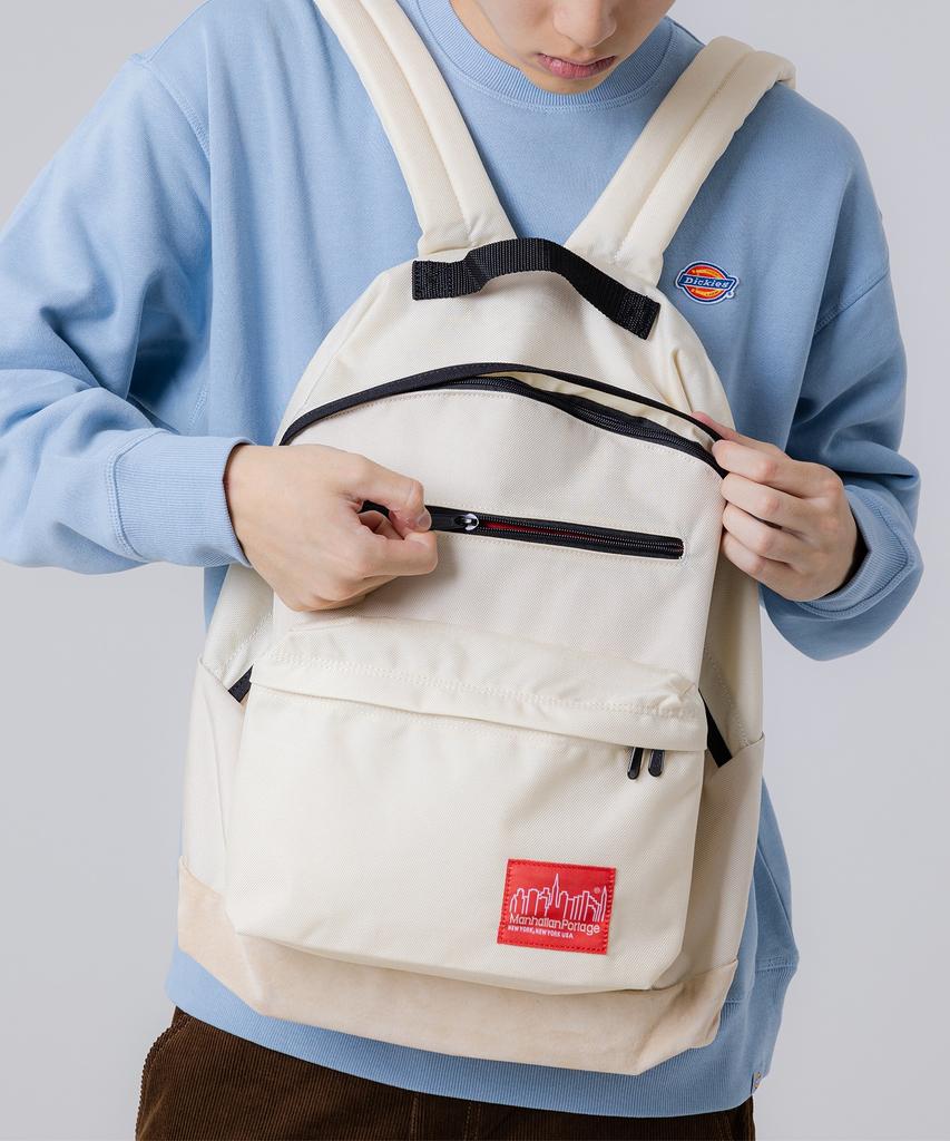 Manhattan Portage 1211 Big Apple Backpack L Ivory Suede
