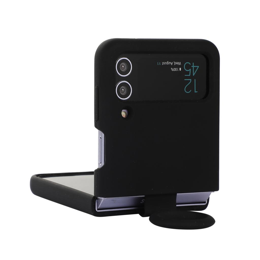 Anti-Fingerprint Shockproof Foldable Mobile Phone Case with Ring Holder for for Saumsung Galaxy Z Flip 3/4/5/6/7