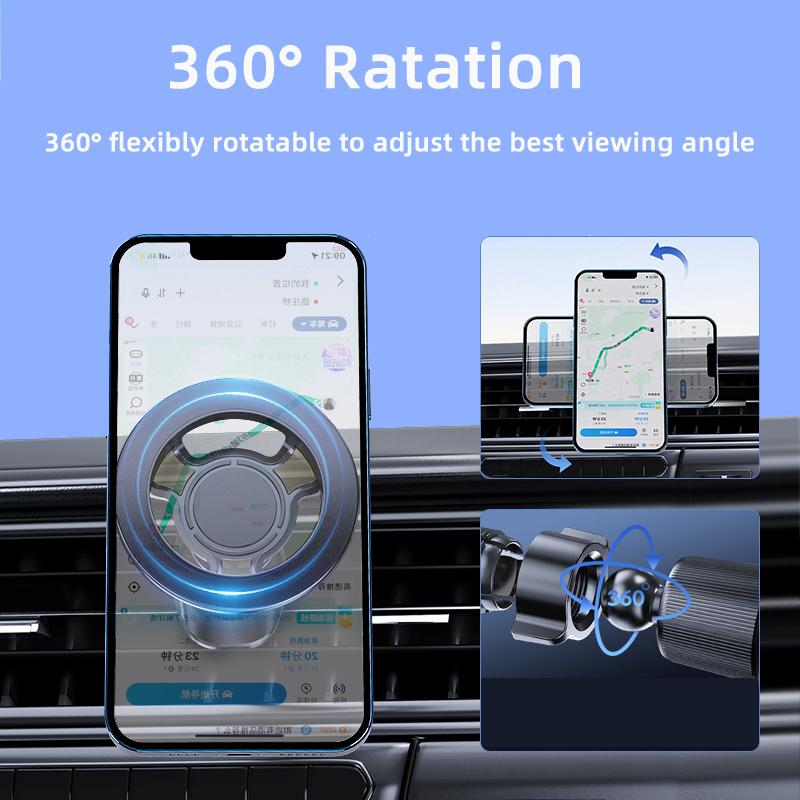 TEEQ for Magsafe Car Mount,Magnetic Phone Holder for Car Air Vent Phone Holder Mount 360° Rotation Phone Holders for IPhone 15