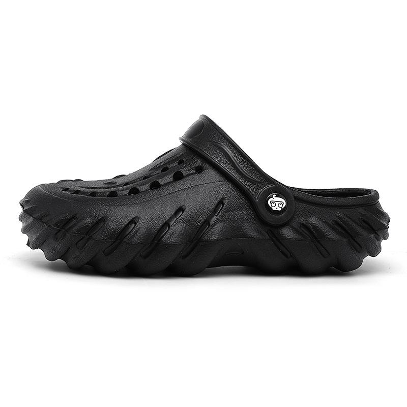 Slippers Men's Summer Baotou Hole Sandals Men's Stepping On Shit Feeling Outside Wear Non-slip Sports Beach Casual Sandals Dual-purpose