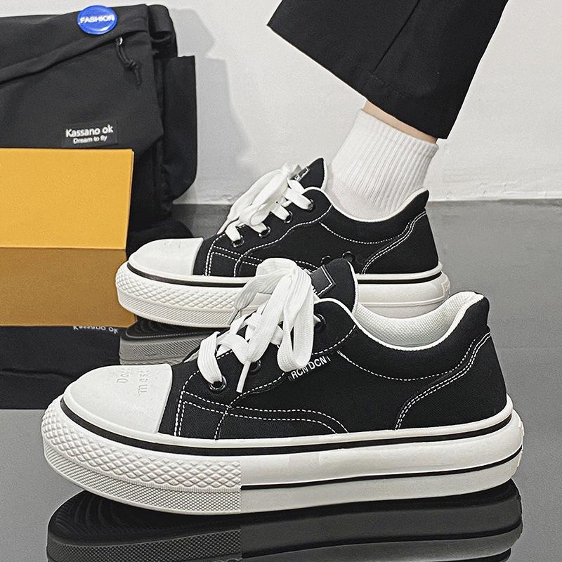 Canvas shoes 2025 summer new fashion trend versatile personality flat baseplate shoes youth school style casual shoes