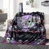 Name Custom Skull and Butterfly Print Flannel Blanket High Quality Warm Comfortable Cover for All Seasons Perfect for Gifts Home Decor