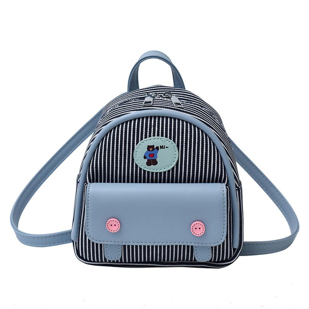 New PU Leather Patchwork Design Backpack Small Bag Cute Style Womens Underarm Bags Simple Casual Backpack for Women Use