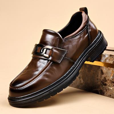 Šaty se vzorem krokodýlí kůže, kožené boty s nízkou podrážkou, pánské podzimní kožené boty, prodyšné, nové, business casual, pánské boty, trend