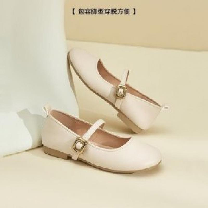 2025 Spring and Autumn New Flat-soled Single Shoes Women's Word with Shallow Mouth Mary Jane Shoes Fashion Women's Shoes One Piece