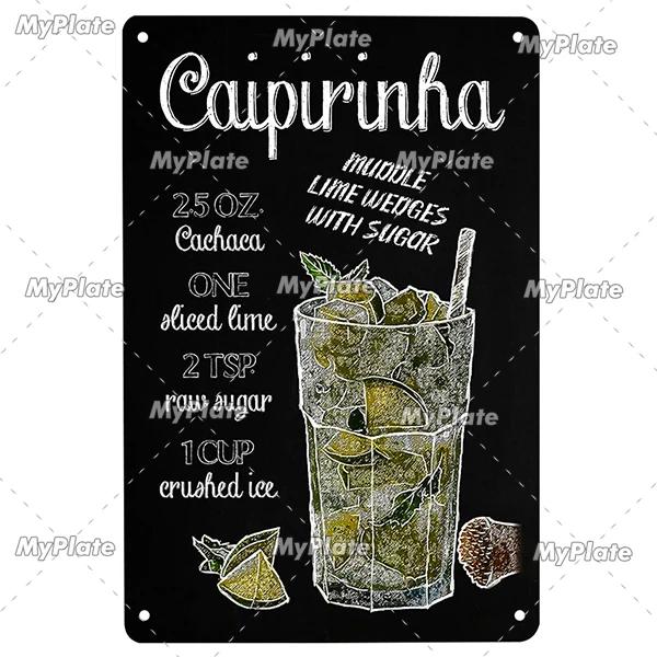 Cocktail Metallschild Plakette Metallschild Vintage Pub Lustiges Blechschild Wanddeko für Bar Pub Club Man Cave Blechschilder Vintage