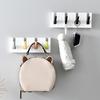 Piano Keys Wall Hooks Wall Mounted Organzier with 4 Hooks Adhesive Piano Design Entryway Hooks for Keys Hats Umbrellas Clothes Bathroom Kitchen