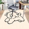 1PC dog poodle Non-Slip Floor Carpet Compatible for Office&Living Room&Bedroom&Dining room - Flat-Weave Machine-W280
