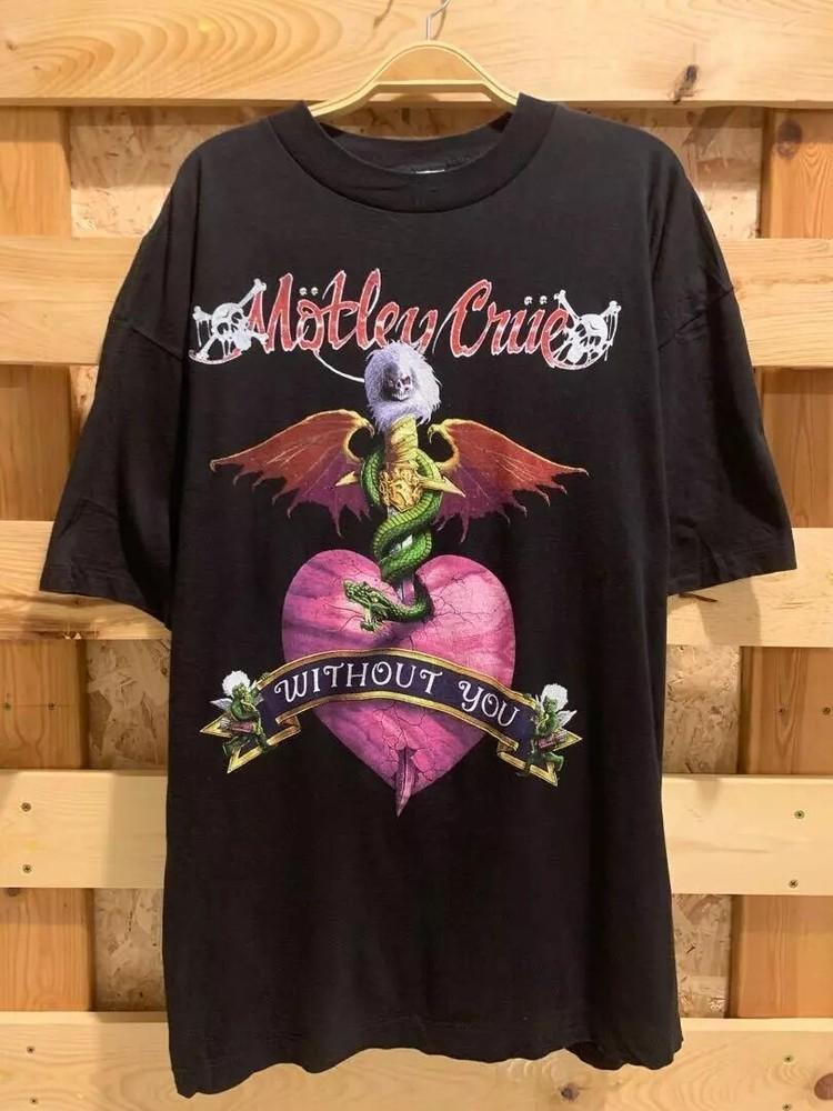 

Motley Crue Without You Dr. Feelgood Concert Black Unisex Tshirt For Men Women Unisex T-Shirt XXXXL