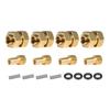 4Pcs Brass Wheels Hex Hub Extenders 7mm with Nuts for 1/24 RC Crawler SCX24 Bronco C10 Gladiator AX24 Upgrade Parts