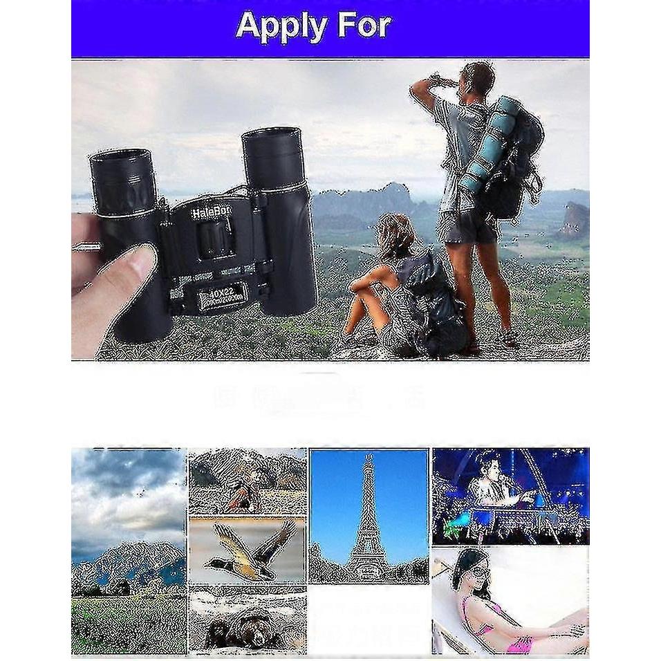 40x22 Hd Powerful Binoculars 2000m Long Distance Folding Mini Telescope Bak4 Fmc Optical For Hunting Sports