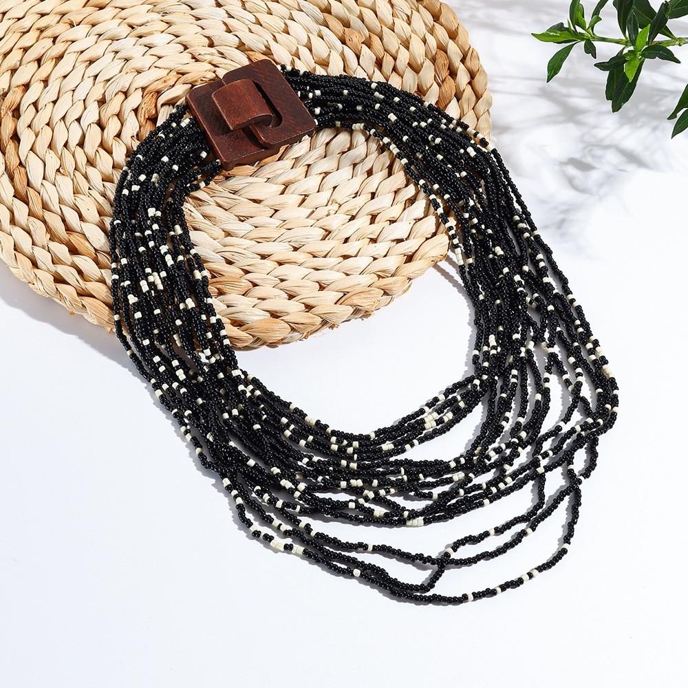 Multilayer Necklace With Acrylic Beads For Women Winter