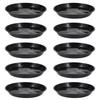 OUNONA Pot Flower Pot Planter Plastic Outer Diameter Shallow Interior Pack of 10 Saucer, Saucer, Saucer, Tray, Plate, 30cm, Plate, Decoration, Black,