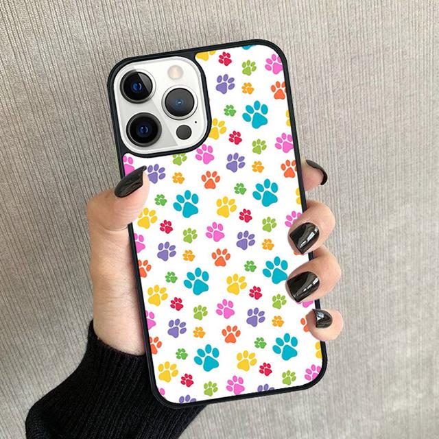 

Dog Cat Paw Phone Case For iPhone 17 Air 16 15 14 plus 12 13 Pro max Soft Bumper Shell Cover coque iPhone 14