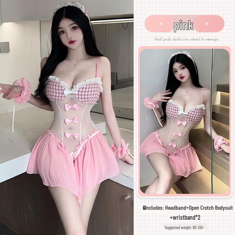Qing Ruohan Tempting Maid Costume Lingerie - Cute, Sexy Cosplay Set for Small Chest (2776)