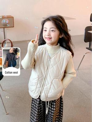 Gilet Bambino Stile Coreano Autunno/Inverno Foderato in Pile - Capo d'Abbigliamento Esterno alla Moda e Caldo per Bambine e Bambini