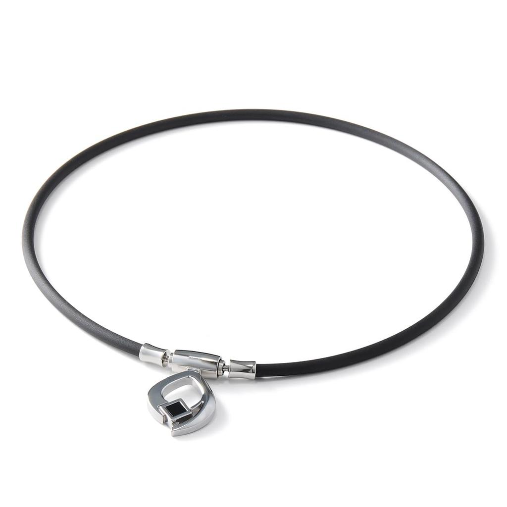 Colantotte TAO ARC Silver X Large Necklace, Black,