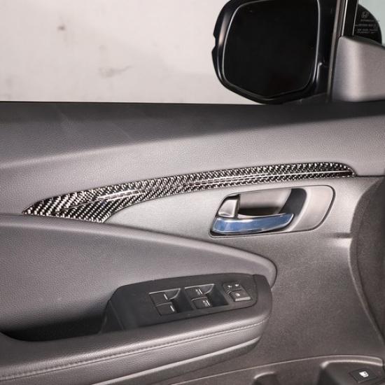 Black Carbon Fiber Inner Door Panel Strip Sticker For Honda Pilot 2016-
