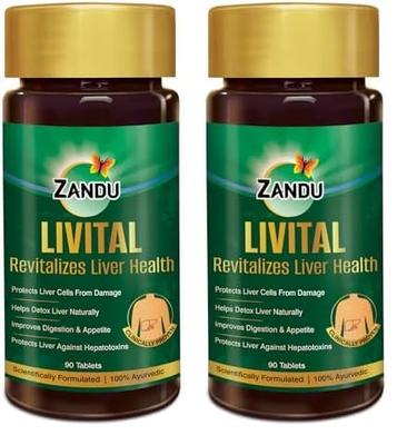 Livital 90 Comprimate Pachet de 2 | Suport Ayurvedic pentru Ficat, Digestie și Detoxifiere Supliment pentru Bunăstare