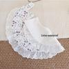 Large Korean-Style Princess Baby Bib with Lace – 360° Coverage, Cotton Shawl.