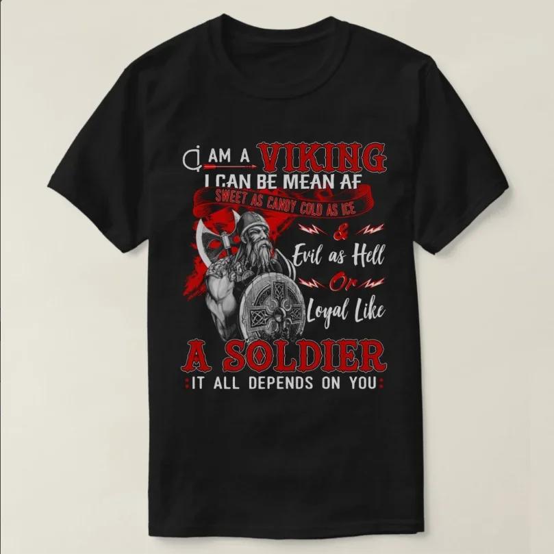 

I Am A Soldier Nordic Warrior Inscriptions TShirt New 100 Cotton ONeck Summer Short Sleeve Casual Mens Tshirt Size S3XL S