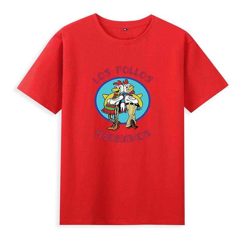 

Summer Men s High Quality LOS POLLOS Hermanos Funny Printed T-Shirt Casual Cotton Breathable Tshirt Chicken Brothers Tees Top 4XL