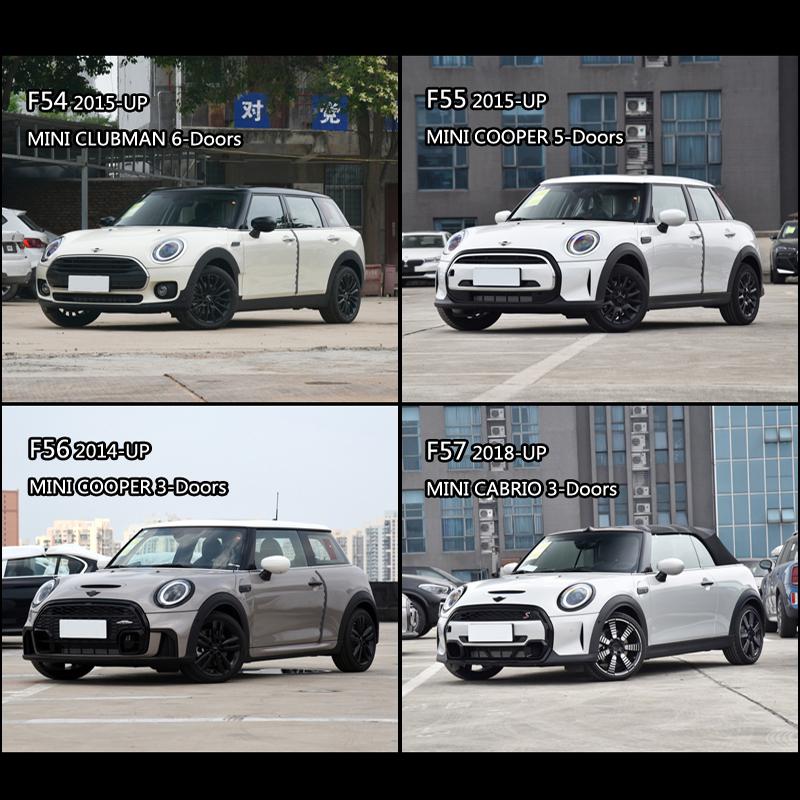 Carbon Fiber Car Headlight Eyebrows Cover Glossy Black Front Angry Eyelids for MINI F54 CLUBMAN F57 CABRIO F55 F56 COOPER S JCW