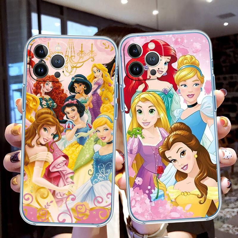 CJ42 Disney Princess Soft Shell Transparent Phone Case for Samsung Galaxy A04 A04S A14 A23 A34 A54 M23 M33 M52 M53