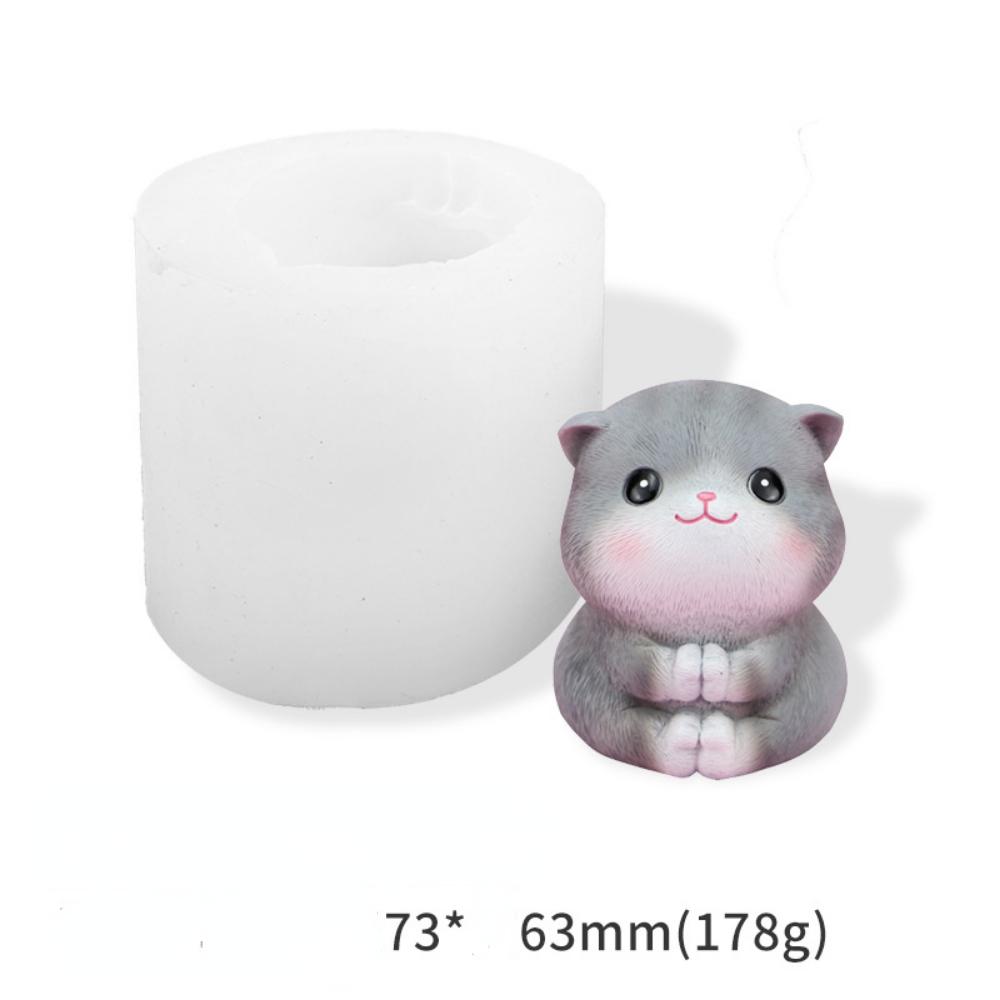 

Креативная мультяшная трехмерная силиконовая форма Meonika Diy, форма для свечей, шлифовальный инструмент для торта с котом