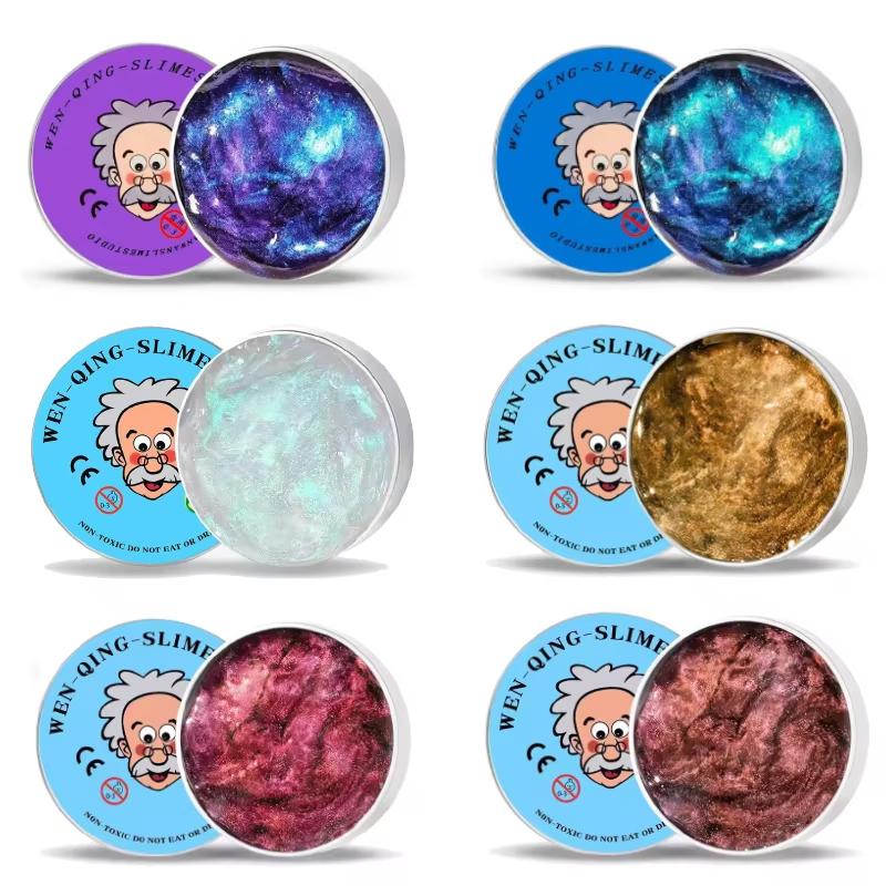 Reusable Putty Liquid Crystal Bouncy Slime Toy Kid Safe Mud Stress Relief Color Clay Shape Handmade Diy Handgum Playdough