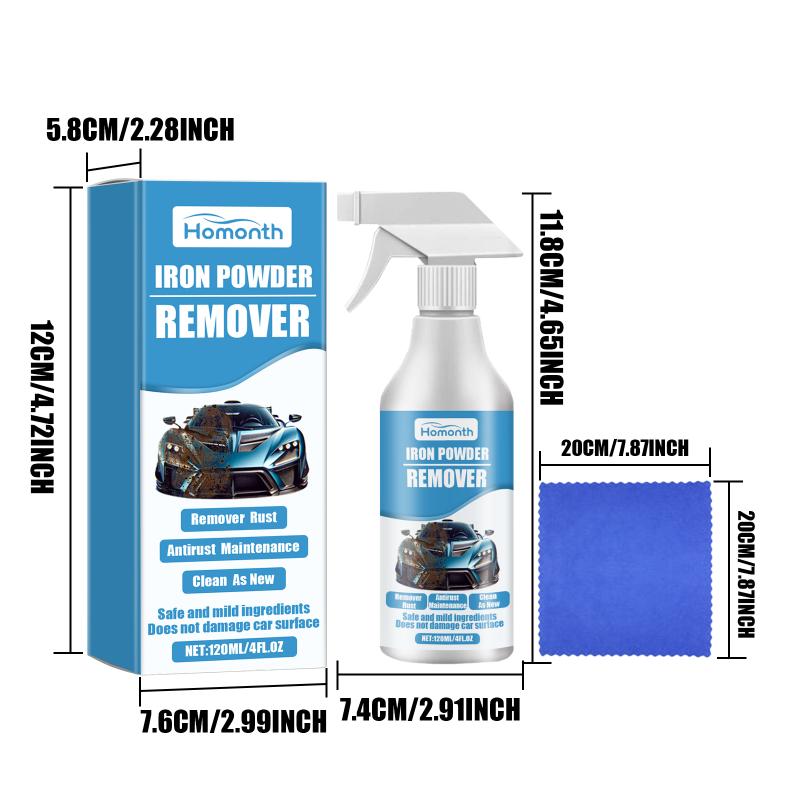 All Purpose Car Paint Iron Powder Remover Rust Dust Cleaning Agent Surfaces Easy Application for Regular Vehicle Care