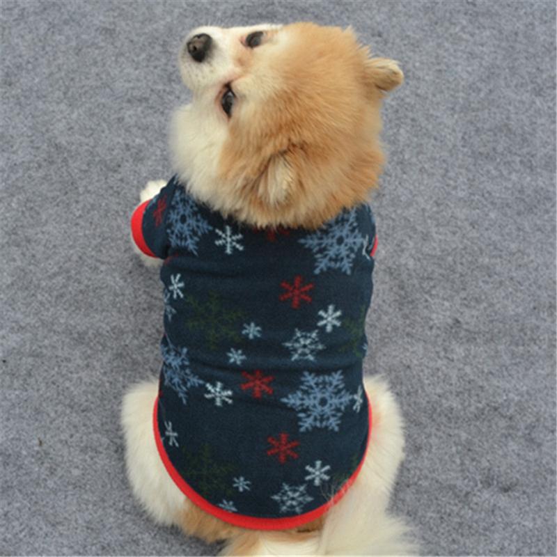 Pet Kočky Psi Podzim Zima Klasická vánoční fleecová bunda