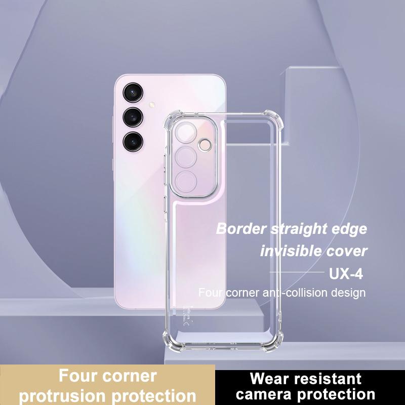 

For Samsung Galaxy A55 5G Case Straight Frame Four Corner Shockproof Clear TPU Cover Style A