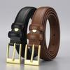 Womens Genuine Leather Belt With Gold-Tone Pin Buckle Cute Cartoon Chic Style Slim Waistband Casual Outfits