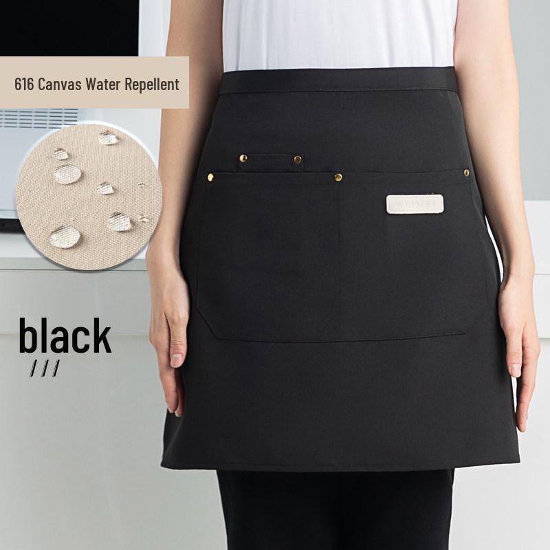 Chef Canvas Waterproof Half-Body Apron for Restaurants & Cafes