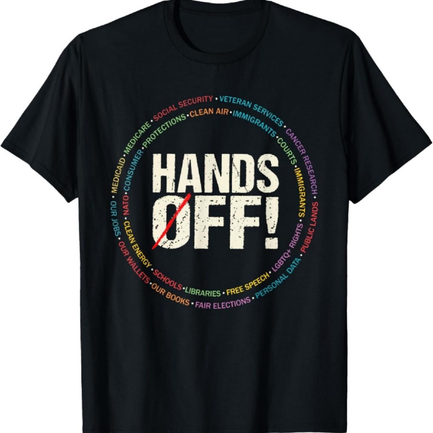 

Retro Hands Off Protest Public Lands Medicare Patriots LGBT T-Shirt1 XXXXXL чорний