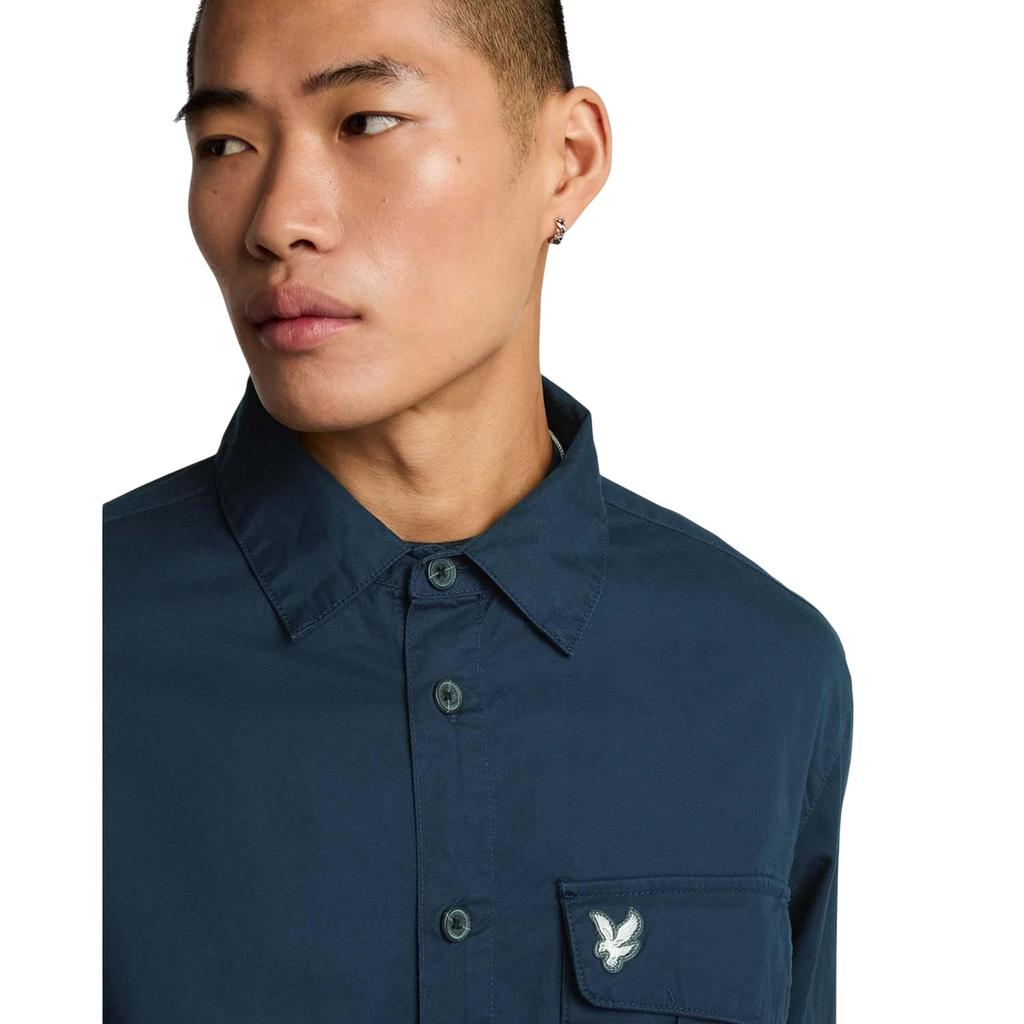 Lyle & Scott Mens Pocket Pleated Overshirt