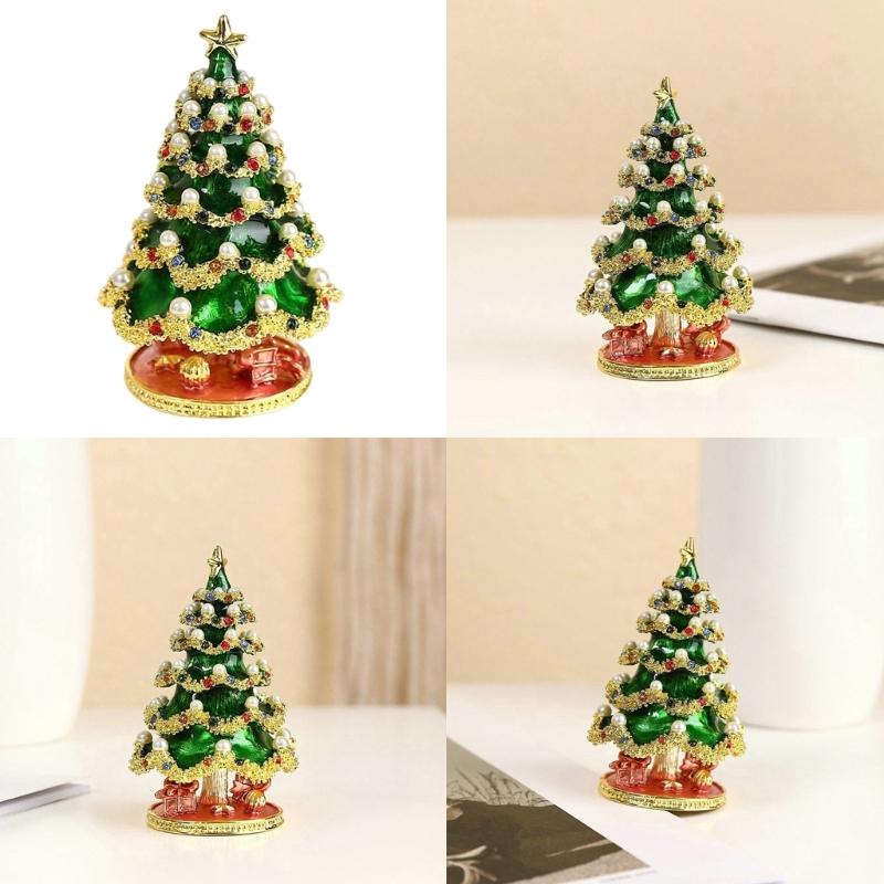 Elegante Weihnachtsbaum-Schmuckschatulle Dekorative Weihnachtsbaum-Schmuckaufbewahrungen Zarter Schmuckaufbewahrungsbehälter