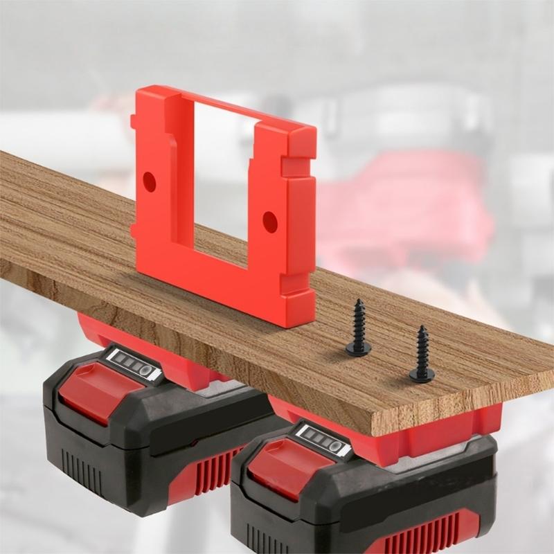 6Pcs Battery 18V Battery Wall Mount Holder Battery Base Bracket Storage Fixing Bracket Battery Mount Fixing Accessories