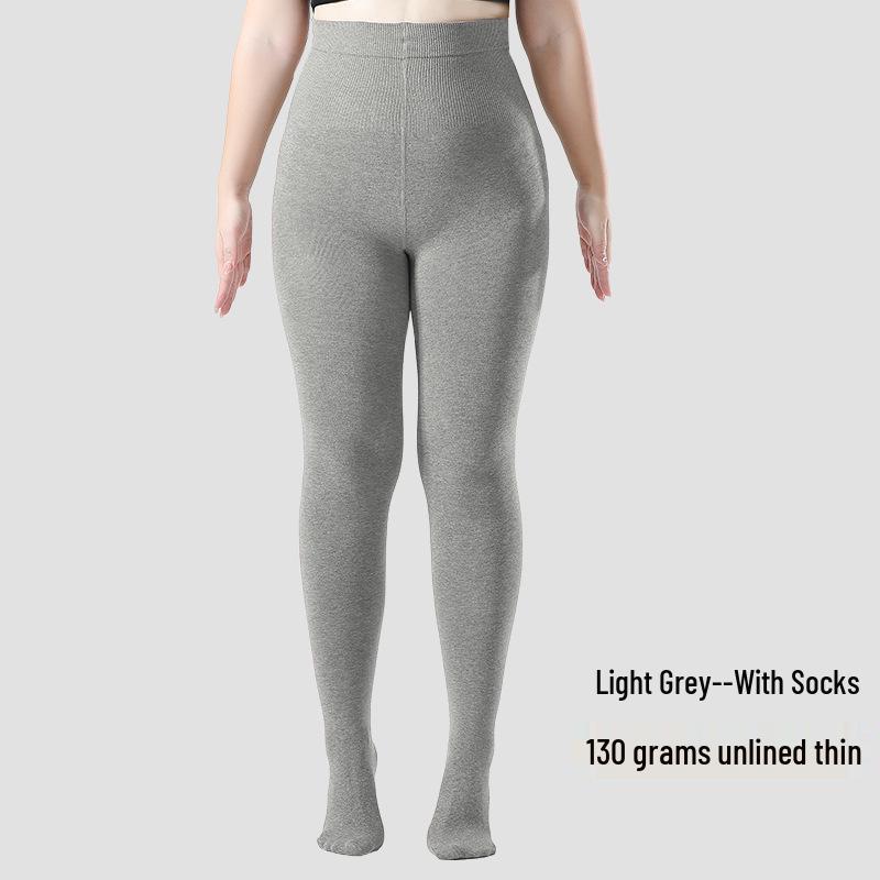 Women's Plus Size Warm Autumn/Winter Leggings: Velvet-Lined, Cotton, No Drooping, Fits Up To 200 Jin