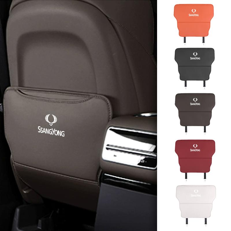 Car Seat Anti-Kick Pad Seatback Storage Protector Cover Accessories For SsangYong Actyon Korando Rexton Kyron Rodius Tivoli Muss