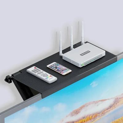 Adjustable TV Screen Top Shelf Computer Monitor Desktop Display Stand TV Rack Home Office Organizer Multi-functional Holder Book