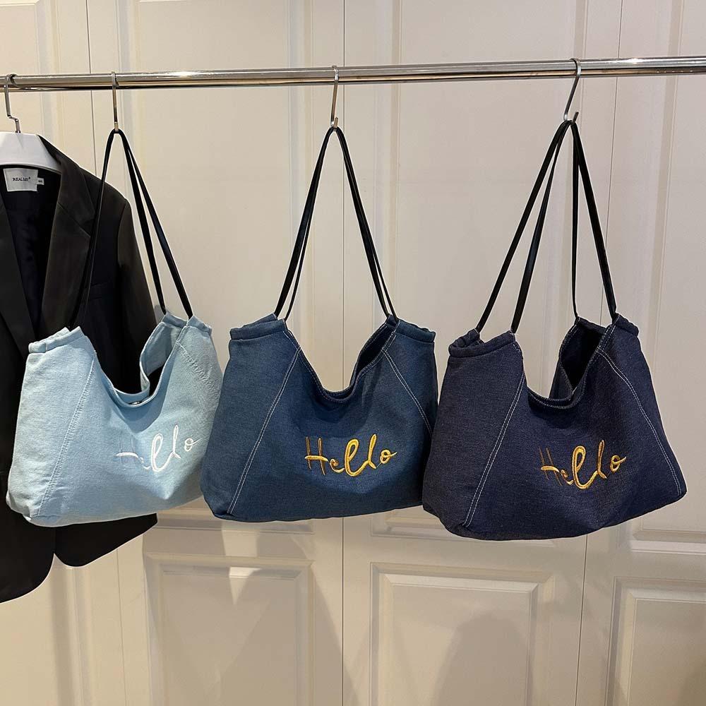 Korean Style Commuting Shoulder Pouch Portable Large Capacity Underarm Bag  Summer