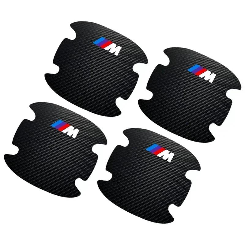4P/Set Car Door Handle Anti-scratch Sticker Carbon Fibre For BMW 320i 325i 320Li 325Li 330Li X7 X3 X4 X5 X6 E39 E60 E61 F10