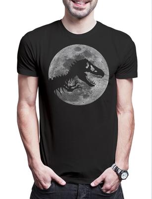 T-Rex Moon Herren T-Shirt Mond Skeleton Dinosaur Dinosaurier Tyrannosaurus Rex