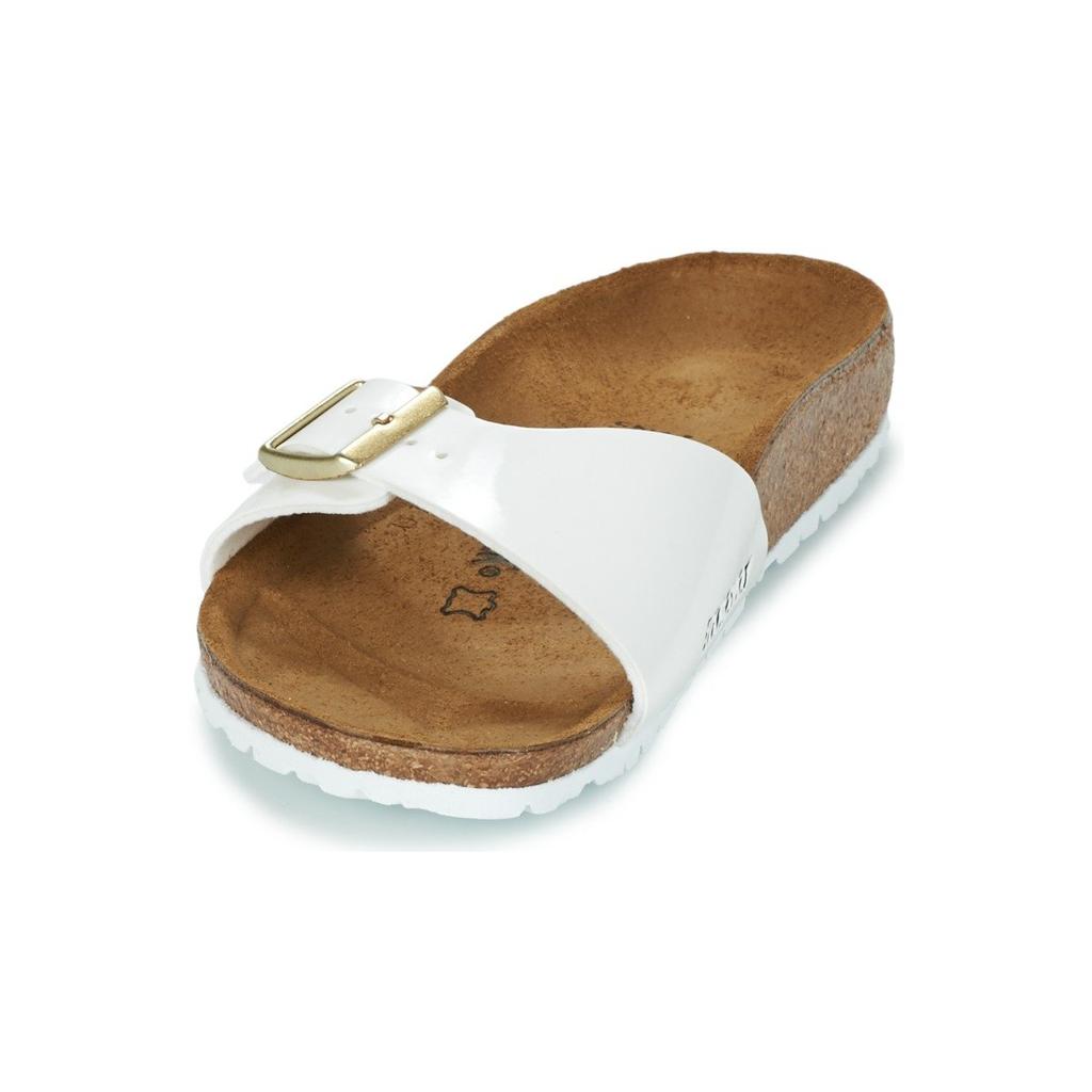 Birkenstock Madrid Sandals Size cm (Narrow Width), Birko-Flor Women's, White, 24.0