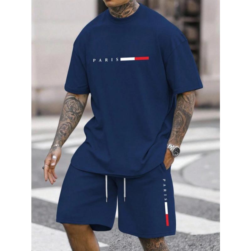 Men's Tracksuit  Man Clothing Summer T-shirt
