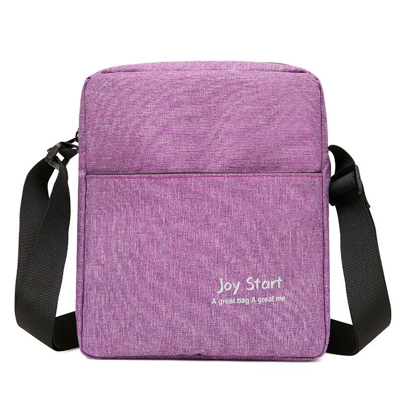 

2025 зимняя новая мужская повседневная сумка через плечо легкая нейлоновая противобрызговая сумка-мессенджер рюкзак для отдыха на открытом воздухе фиолетовый