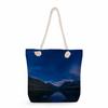 Starry sky print thick rope single-shoulder beach bag 7285 CLE